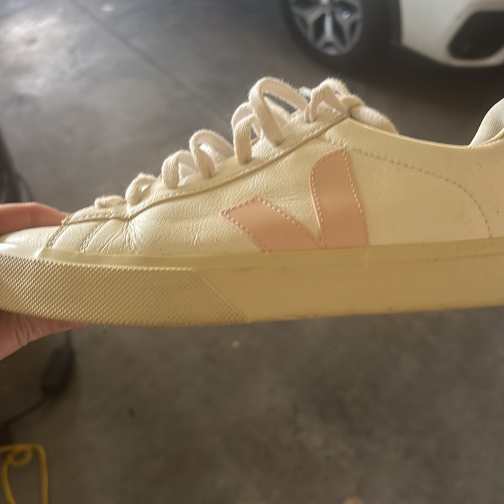 VEJA Logo Campo Leather Pink V Sneakers - Picture 12 of 15